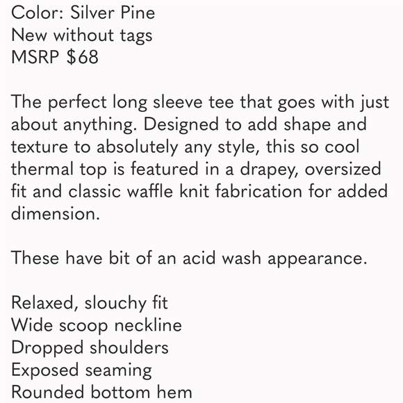 Free People Microphone Drop Thermal - Picture 4 of 4